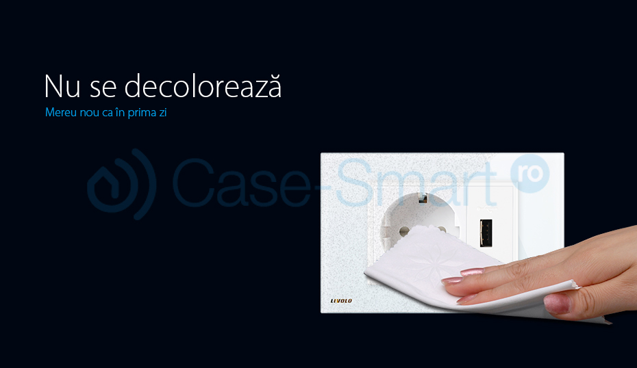 Priza simpla cu USB Livolo standard italian