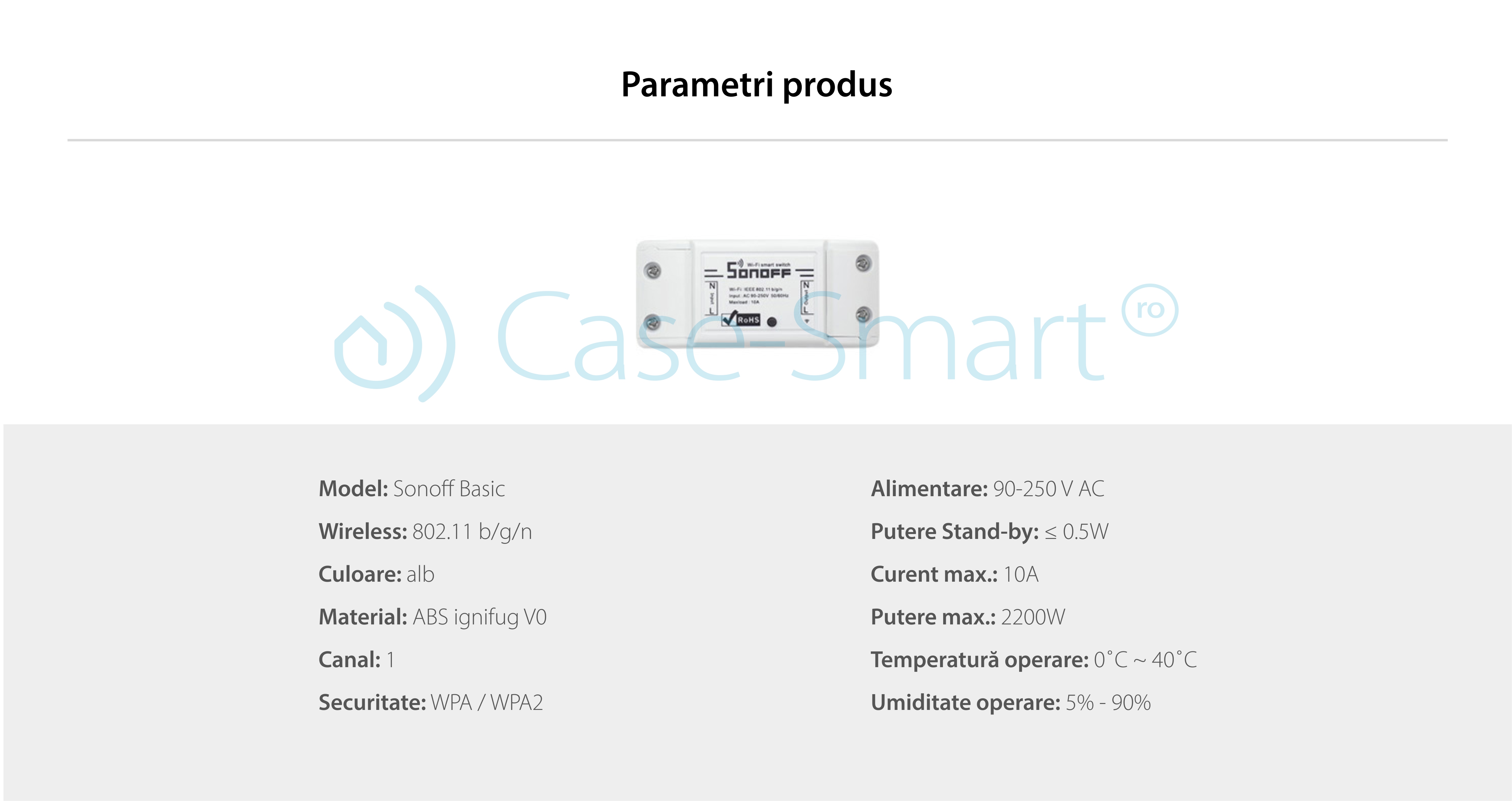 Releu wireless Sonoff Basic R2