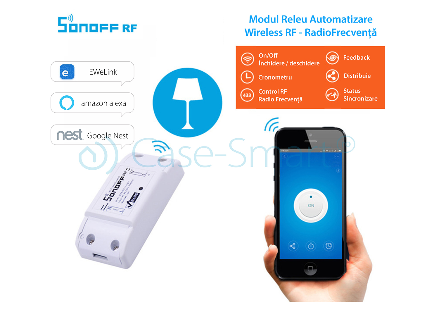 Releu control Wi-Fi si radiofrecventa 433 Mhz Sonoff RF