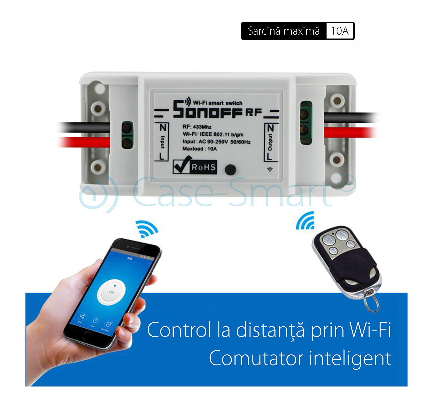 Releu control Wi-Fi si radiofrecventa 433 Mhz Sonoff RF