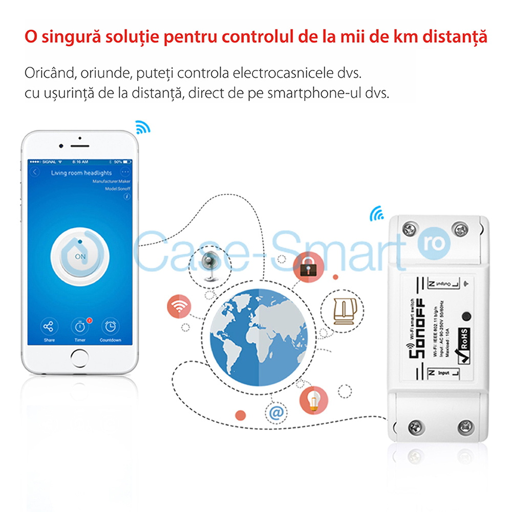 Releu wireless Sonoff Basic R2