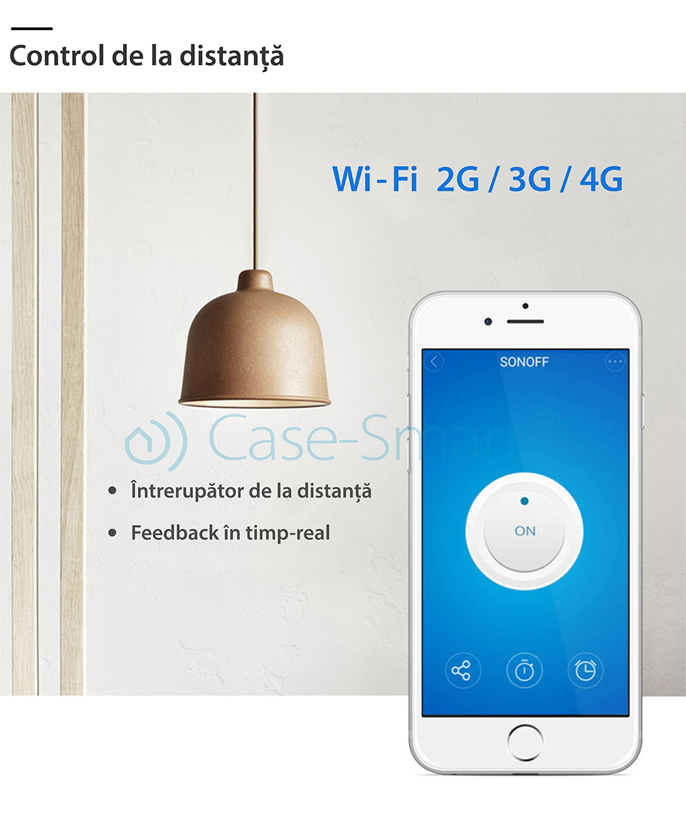 Dulie inteligenta Wi-Fi si RF E27 Sonoff