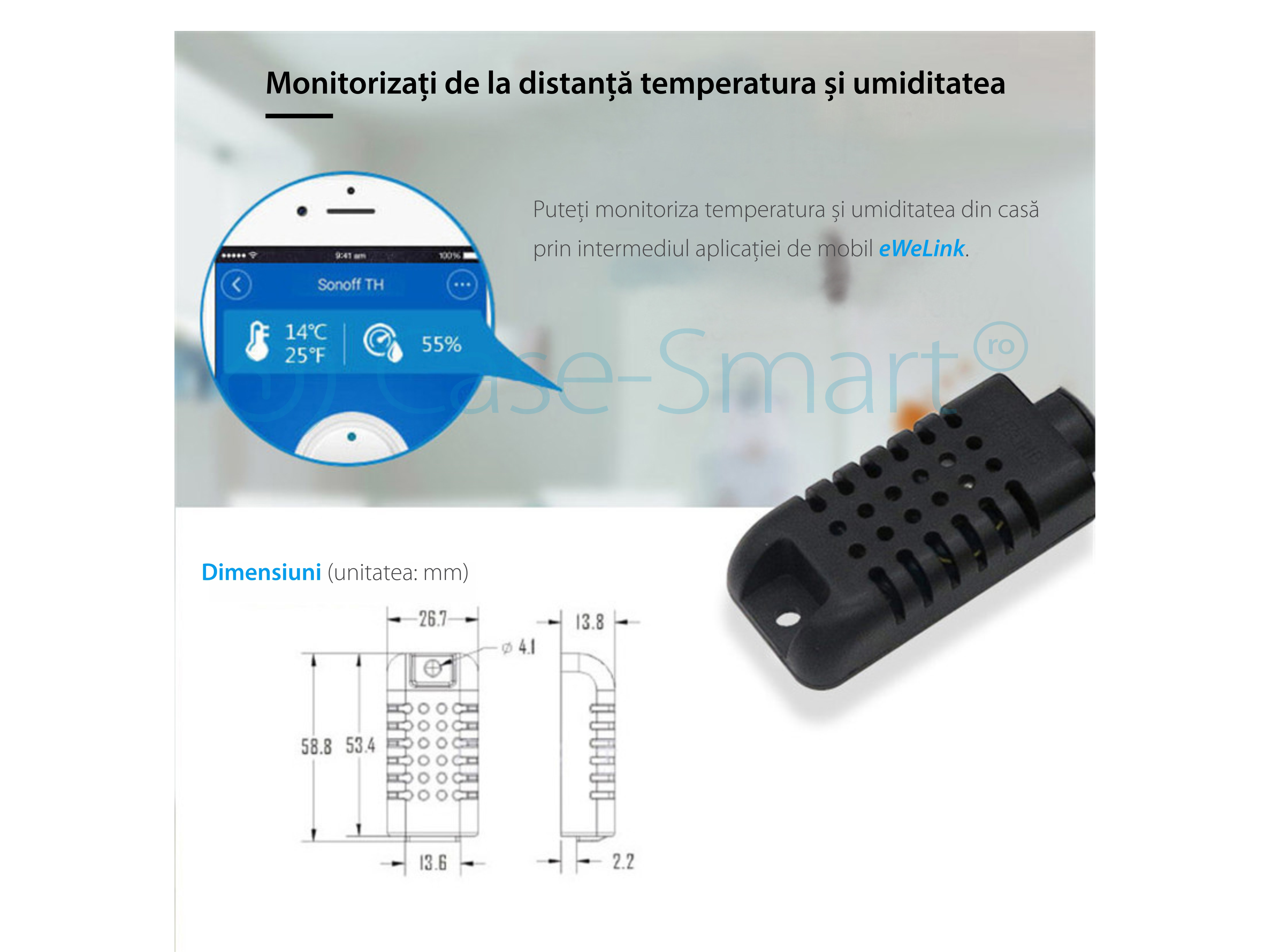 Senzor de temperatura si umiditate Sonoff SI7021