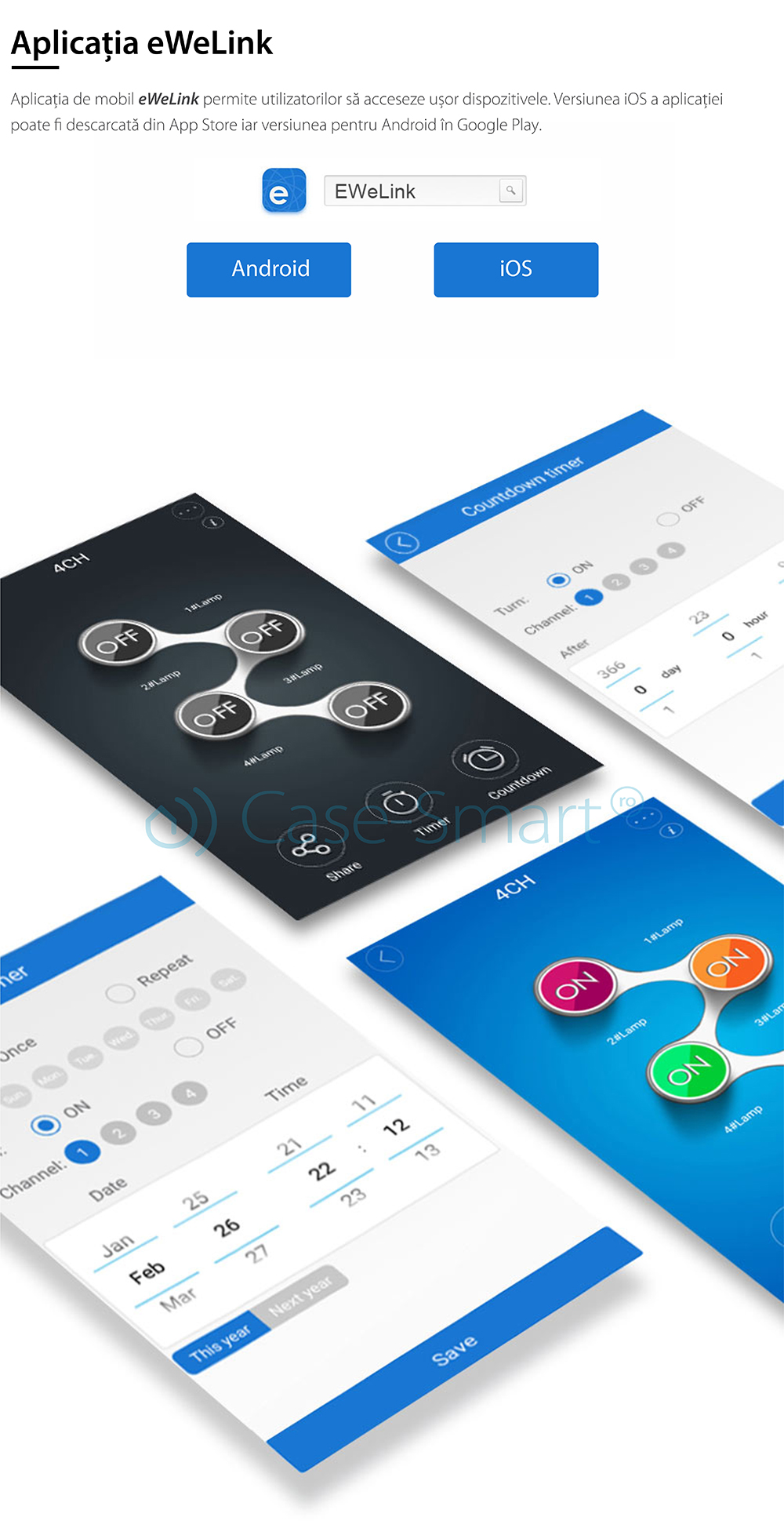 Dulie inteligenta Wi-Fi si RF E27 Sonoff