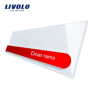 Panou intrerupator dublu+dublu+dublu+dublu cu touch Livolo din sticla