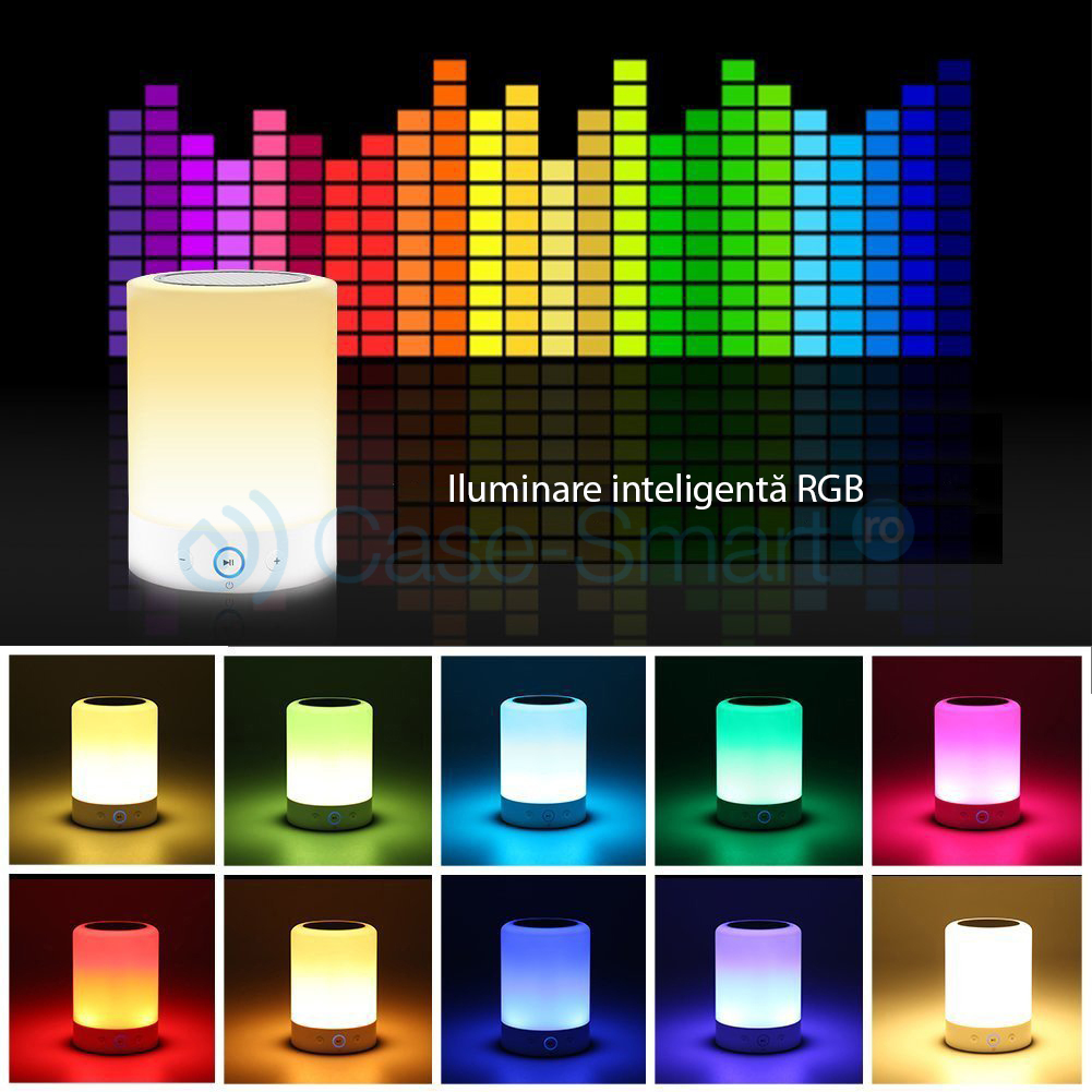 Boxa si lampa inteligenta, portabila cu touch, bluetooth 4.0, RS-WBSL-L7