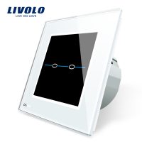 Intrerupator dublu cu touch Livolo din sticla – Seria R