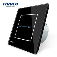 Intrerupator dublu cu touch Livolo din sticla – Seria R