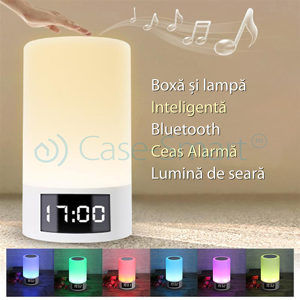 Boxa Red Sun M6 cu ceas, alarma si Bluetooth