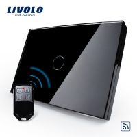 Intrerupator wireless cu touch Livolo din sticla si telecomanda inclusa-standard italian