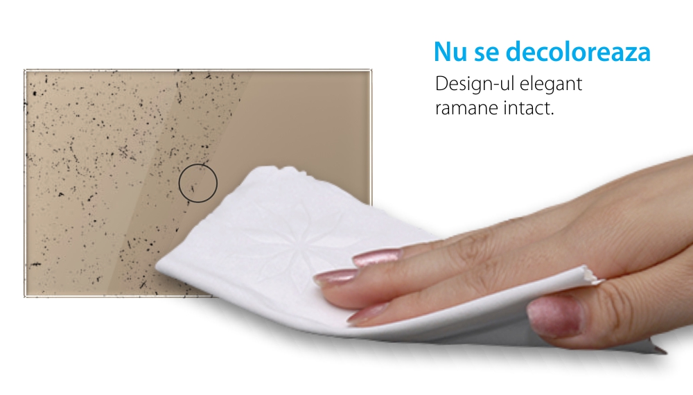 Intrerupator Simplu Cap Scara / Cruce cu Touch LIVOLO din Sticla – Serie Noua