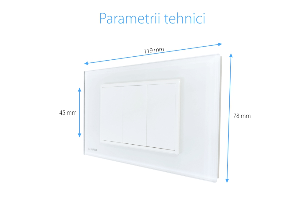 Priza blank – goala Livolo cu rama din sticla – standard italian