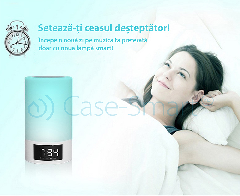 Boxa Red Sun M6 cu ceas, alarma si Bluetooth