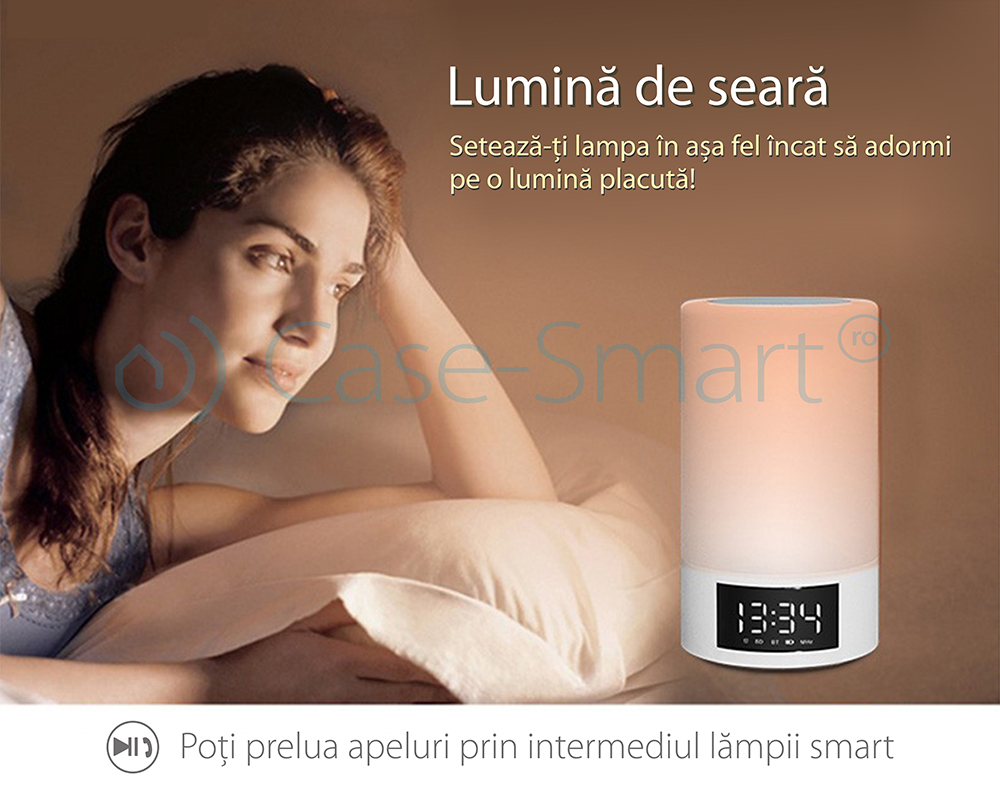 Boxa Red Sun M6 cu ceas, alarma si Bluetooth