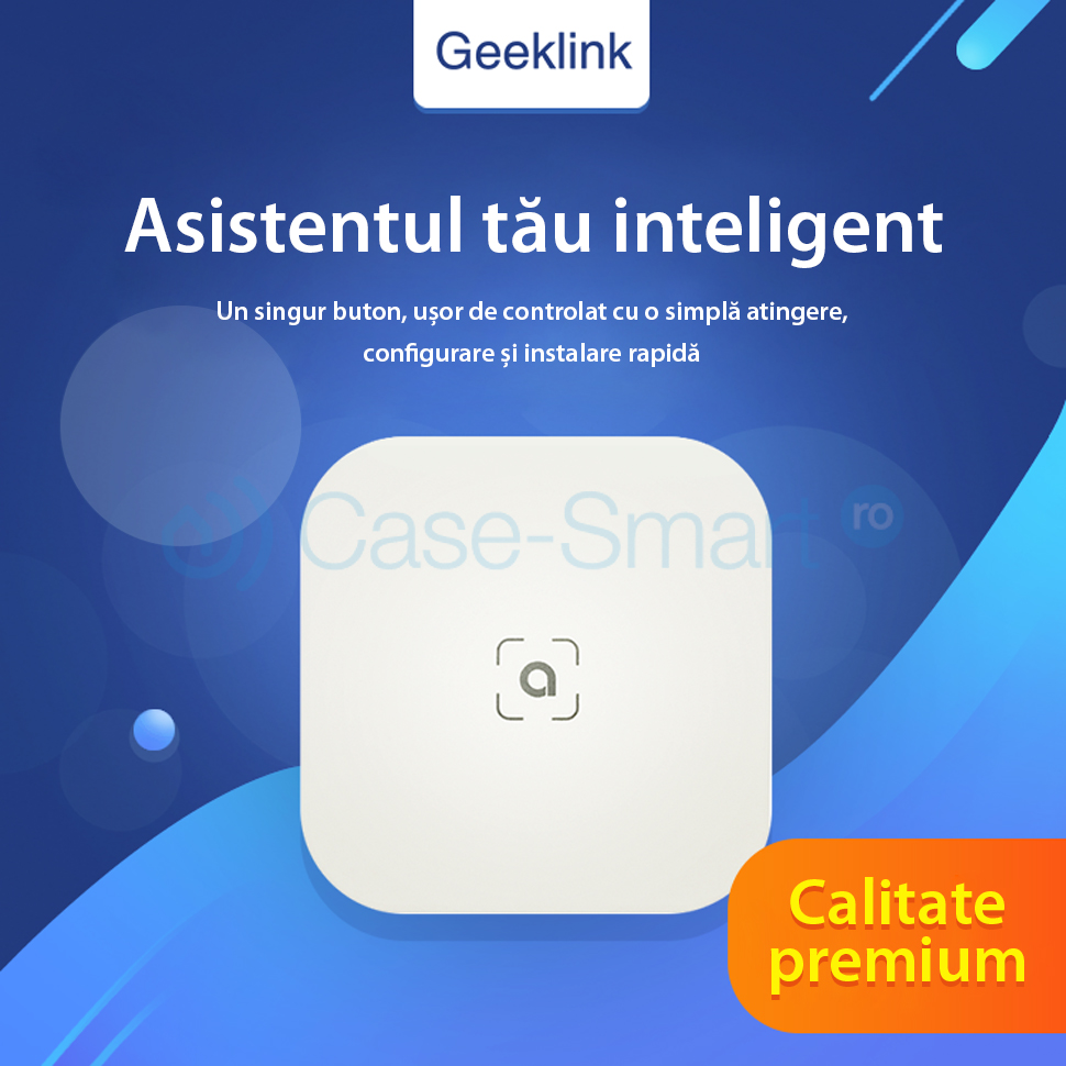 Telecomanda inteligenta touch cu un buton, invatare scene Geeklink