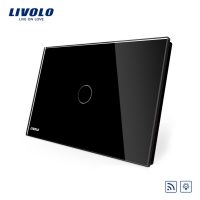 Intrerupator cu variator wireless cu touch Livolo din sticla – standard italian