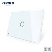 Intrerupator cu variator wireless cu touch Livolo din sticla – standard italian