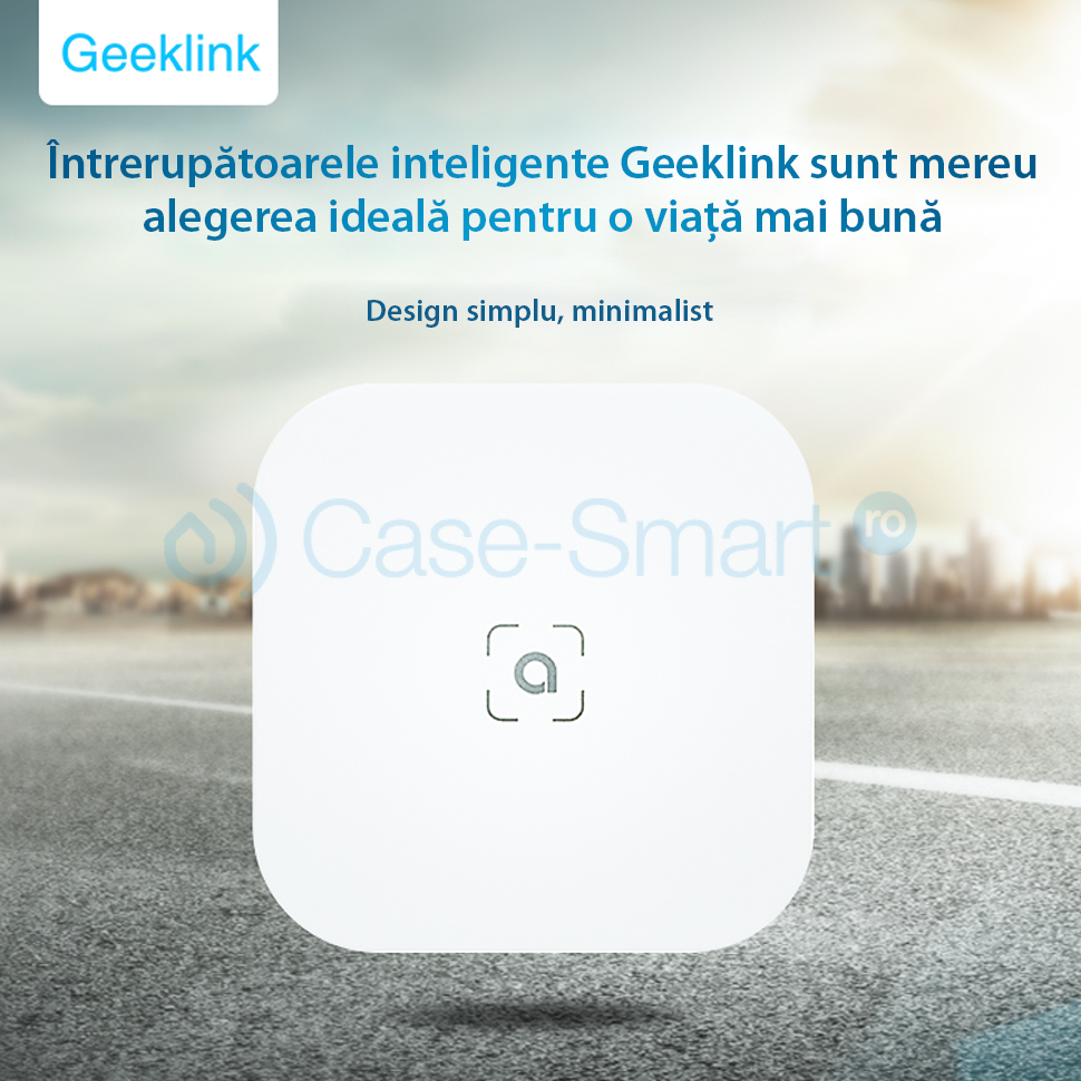 Telecomanda inteligenta touch cu un buton, invatare scene Geeklink