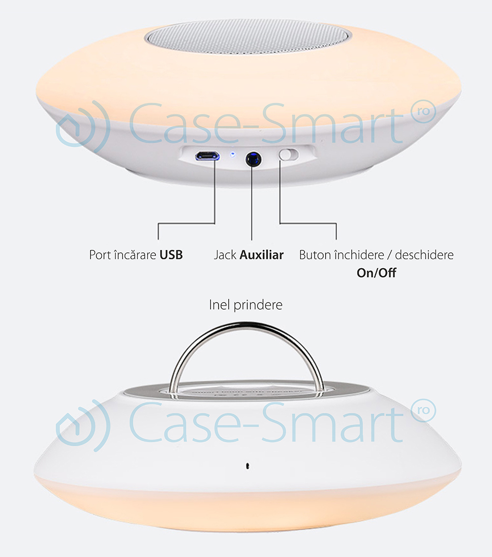 Boxa si lampa inteligenta ovala cu Bluetooth Red Sun RS-WBSL-X6