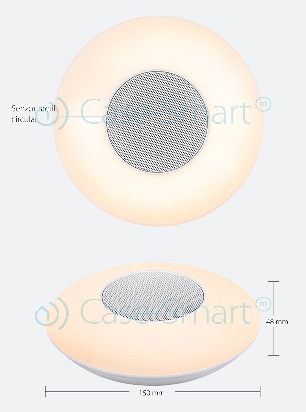 Boxa si lampa inteligenta ovala cu Bluetooth Red Sun RS-WBSL-X6