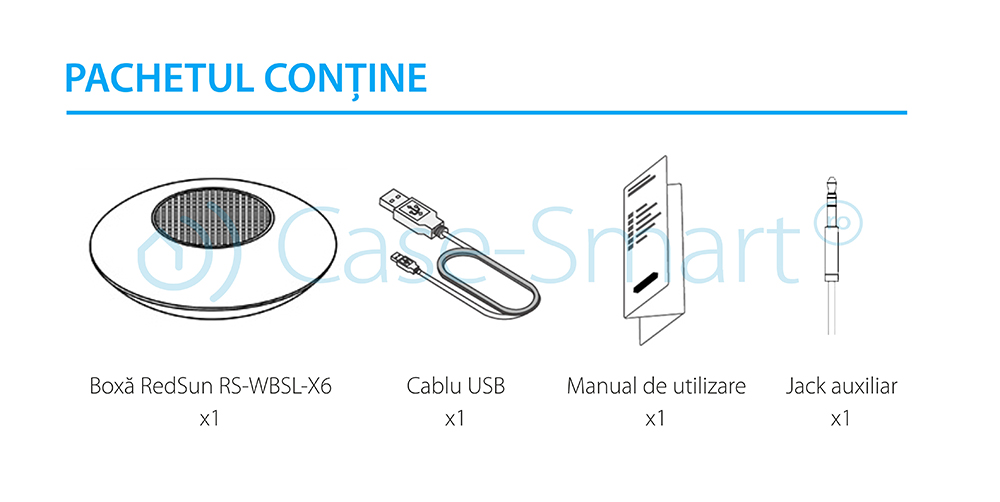 Boxa si lampa inteligenta ovala cu Bluetooth Red Sun RS-WBSL-X6