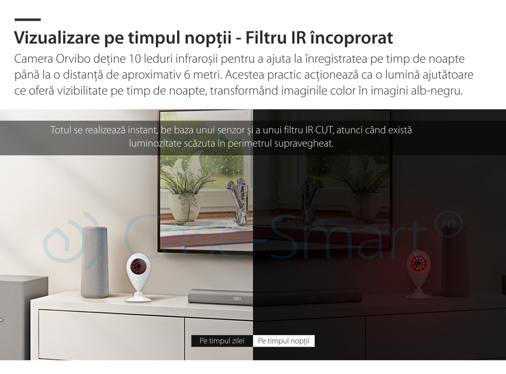 Camera de supraveghere inteligenta Wi-Fi Orvibo cu infrarosu