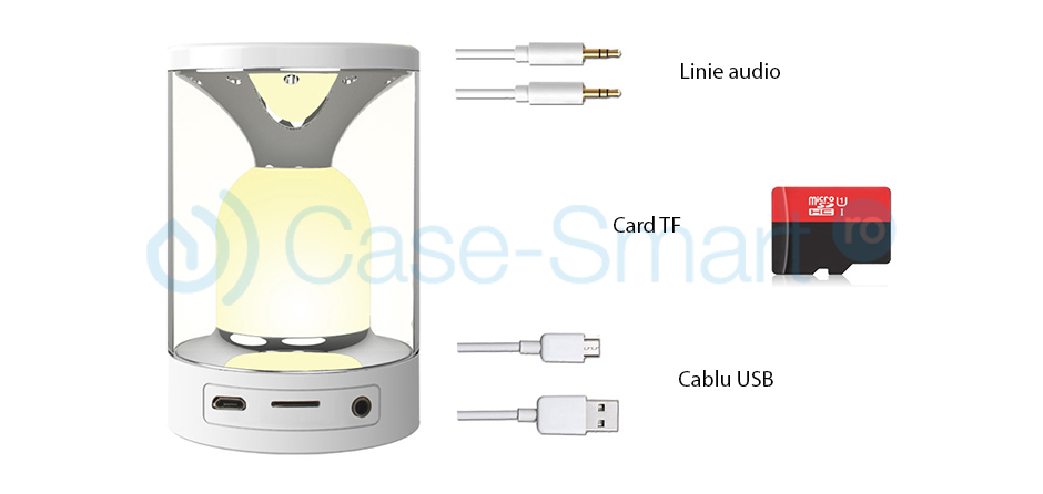 Lampa cu touch si boxa portabila RedSun RS-WBSL-C08