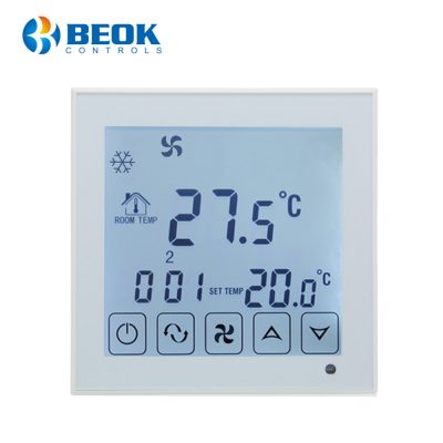 Termostat cu fir pentru aer conditionat BeOk TDS23-AC2, Compatibil cu sisteme HVAC