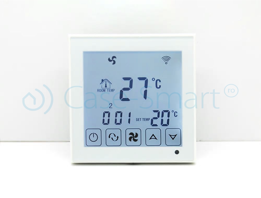 Termostat cu fir pentru aer conditionat BeOk TDS23-AC2, Compatibil cu sisteme HVAC