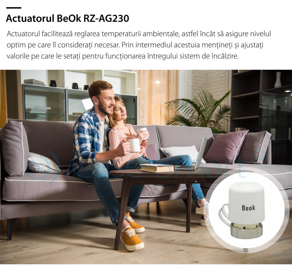 Actuator termic normal inchis BeOk RZ-AG230-NC