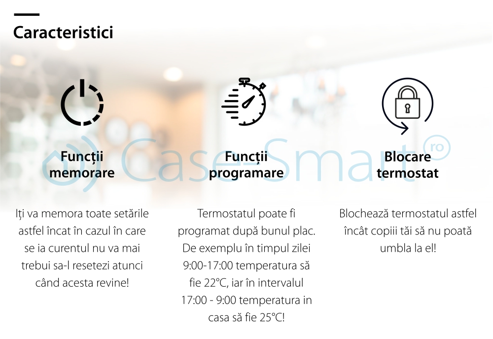 Termostat pentru incalzirea electrica in pardoseala BeOK TDS21-EP