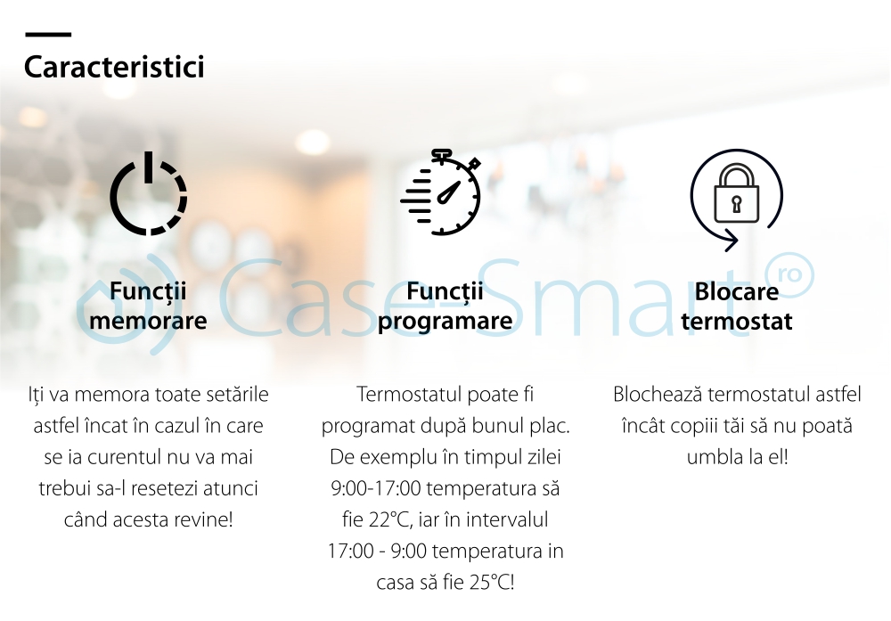 Termostat pentru incalzirea electrica in pardoseala BeOK TDS23-EP