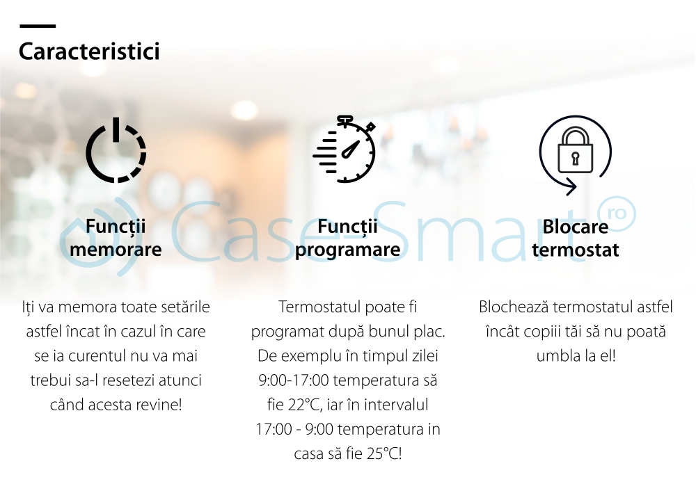 Termostat pentru incalzirea electrica in pardoseala BeOK TGT70-EP