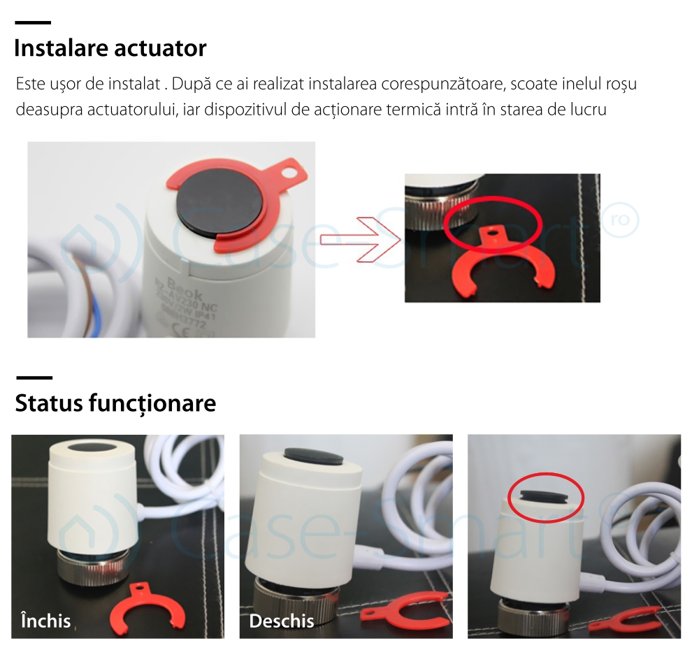 Actuator termic normal inchis BeOk RZ-AV230-NC