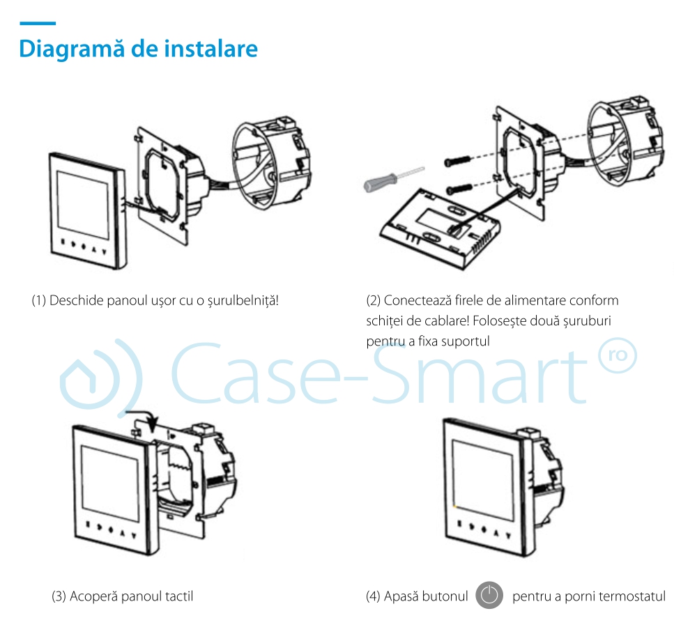 Termostat pentru incalzirea electrica in pardoseala BeOK TDS21-EP