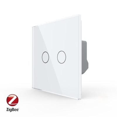 Intrerupator Dublu cu Touch Livolo din Sticla – protocol ZigBee, Serie Noua