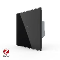 Intrerupator Simplu cu Touch Livolo din Sticla, Zigbee – Serie Noua culoare neagra