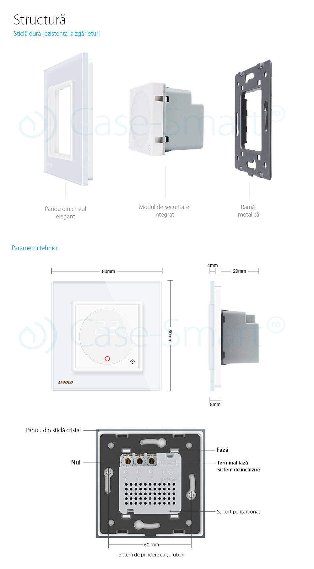 Termostat Livolo pentru sisteme de incalzire electrice