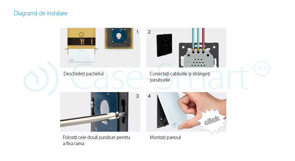 Priza dubla module inguste Livolo cu rama din sticla – standard german