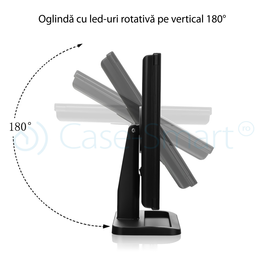 Oglinda cosmetica rotativa RedSun, Led-uri cu variator pentru make-up