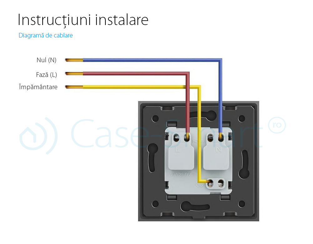 Priza simpla Livolo cu rama din sticla si capac de protectie rezistent la apa