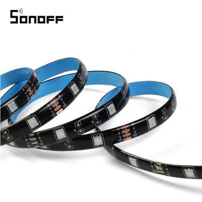 Banda inteligenta Wireless Light Strip LED RGB Sonoff L1, Lungime 5 m, Telecomanda inclusa, Control vocal, Control de pe telefonul mobil