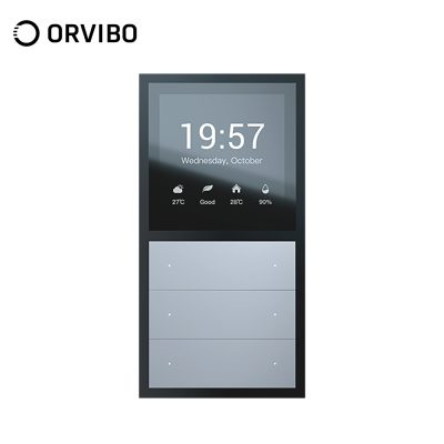 Panou multifunctional Smart Orvibo MixPad, Senzor temperatura, Senzor umiditate, Protocol Zigbee, Control lumini, Control rulouri exterioare, draperii, perdea, Control vocal, Control de pe telefonul mobil