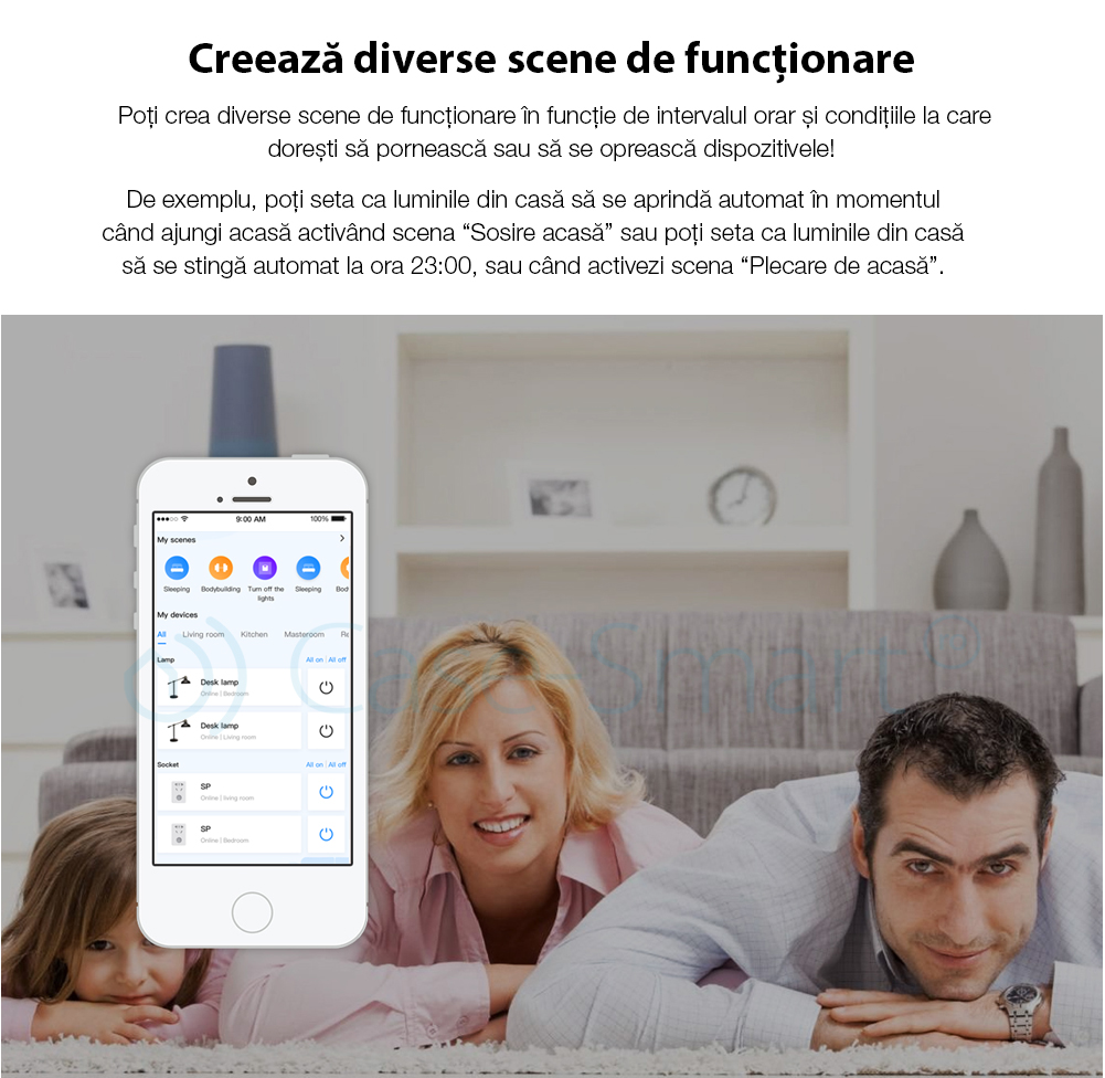 Telecomanda inteligenta BroadLink RM4C Mini, IR, Wi-Fi, compatibil Amazon Alexa si Google Home