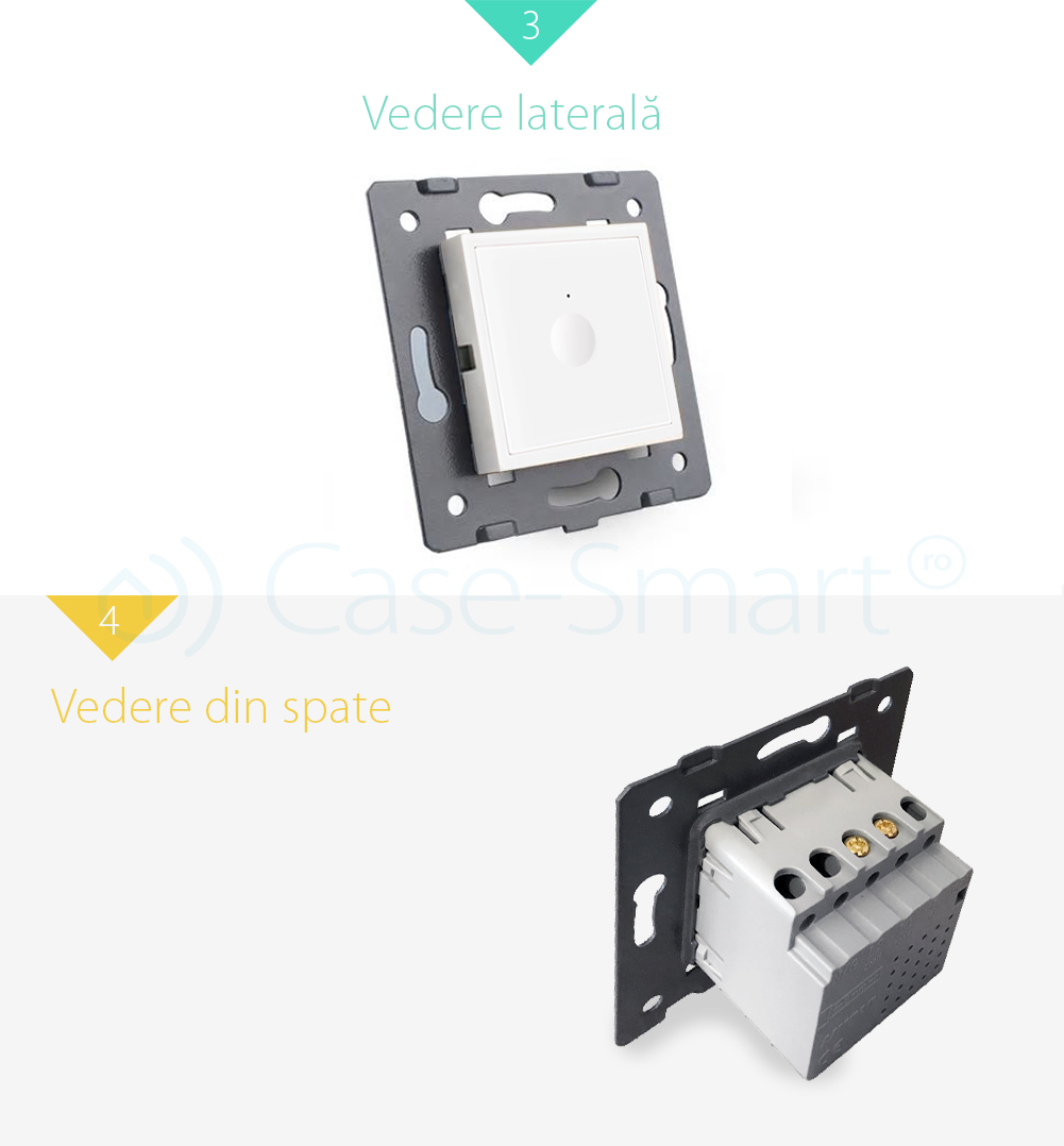 Modul intrerupator wireless cap scara / cap cruce cu touch LIVOLO, Serie noua