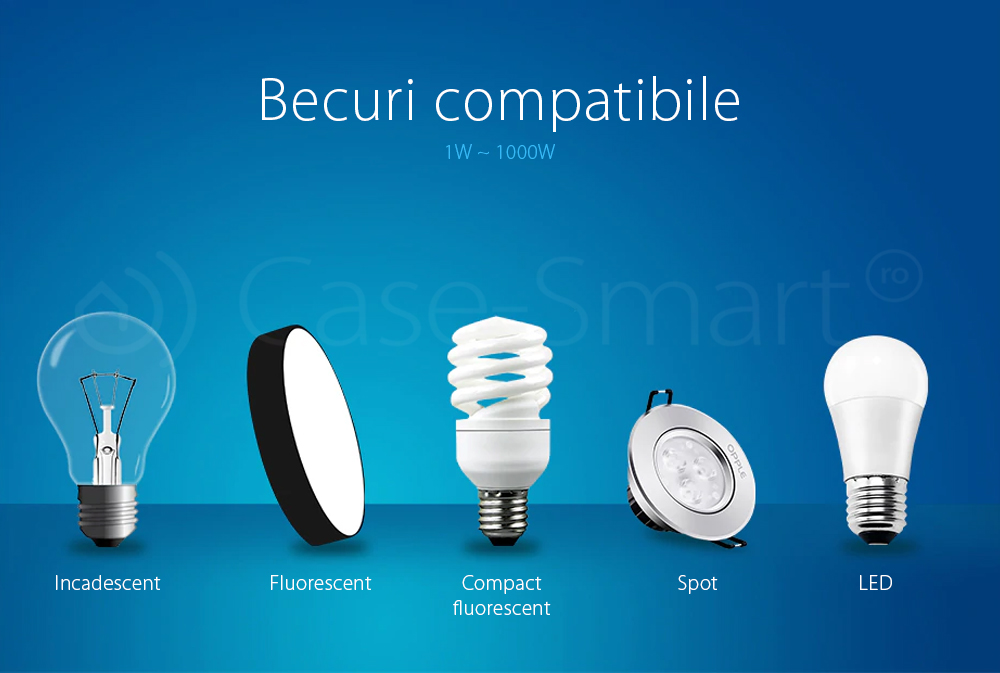 Intrerupator cap scara / cap cruce wireless cu touch Livolo din sticla, Serie noua