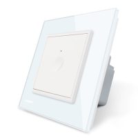 Intrerupator cap scara / cap cruce wireless cu touch Livolo din sticla, Serie noua