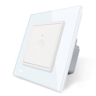 Intrerupator cap scara / cap cruce wireless cu touch Livolo din sticla, Serie noua