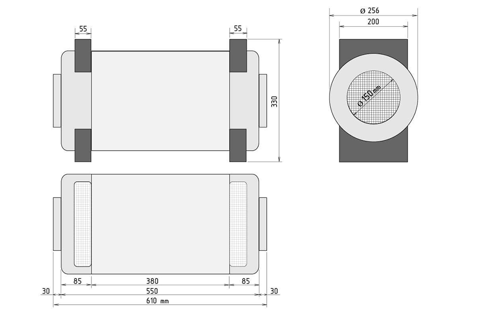 Sistem de ventilatie cu recuperare de caldura PRANA 250 cu Functie Sleep, Dublu flux aer