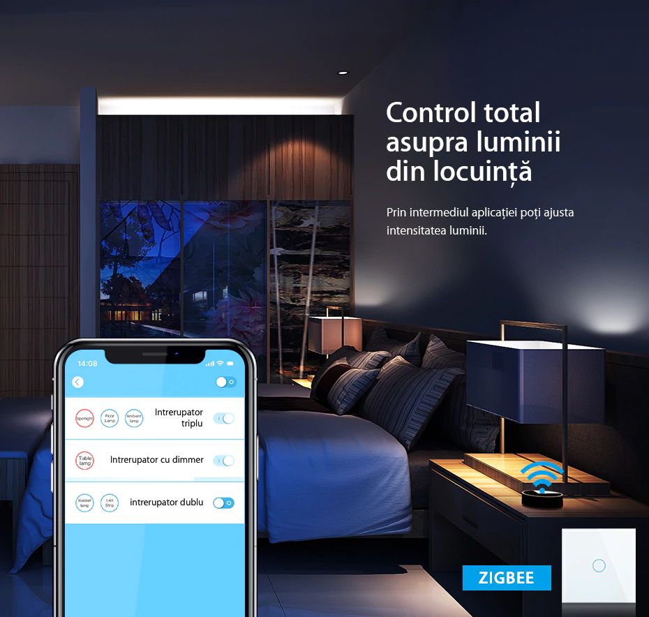 Hub Livolo ZigBee Control WiFi & Din aplicatie